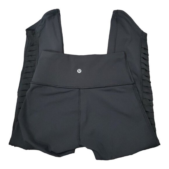 Lululemon Athletica Women's Black Cropped Leggings Size Ruched Mesh Size… - Picture 9 of 10